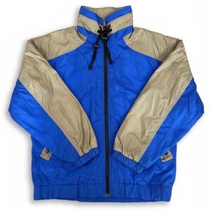 Vintage Red Pepper Blue and Tan Windbreaker Jacket